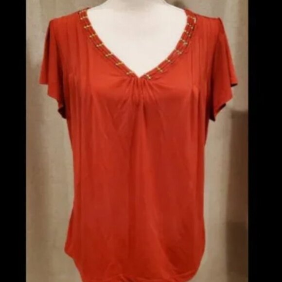 East 5th Tricycle Red PXL Blouse - Picture 1 of 3